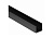 Планка торцевая ЧЕРНАЯ для меб. щита L-0,6м. 6мм.