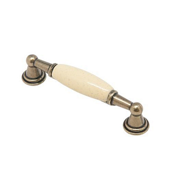 ruchka-skoba-s-farforom-96mm-d120-sh23-v28-oksidirovannaya-bronza-bezhevyy