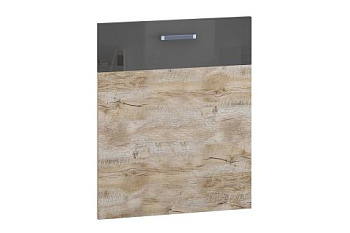 дуб Юкон матовый/ тёмно-серый глянец