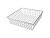 Корзина сетчатая выдвижная 550х450х120 мм, Металлик серебристый