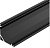 Профиль 1616В угловой для светодиодной ленты L=2000 мм,черный матовый 