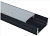 Профиль алюминиевый SP261B накладной черный с белым экраном и аксесс. 21*6*2000 м.
