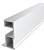 Профиль вертикальный 5,4м (NF) (YU376 FILUM), (МАТ) Серебро 