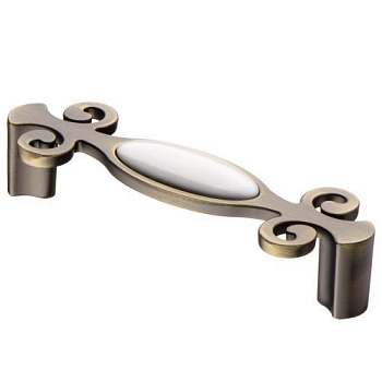 ruchka-skoba-s-farforom-96mm-atlasnaya-bronza