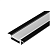 Встраиваемый алюминиевый профиль (с экраном) Чёрный 2000х22х6 в упаковке НА ПРОДАЖУ