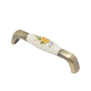 ruchka-skoba-s-farforom-96mm-d107-sh23-v33-antichnaya-bronza-molochnyy