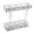 Серый, Хром полированный, Выдвижная корзина для кухни (KR12/1/1/200)