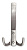Сатиновый никель, Мебельный крючок ATLANT трехрожковый перф (K305.06SN.6)